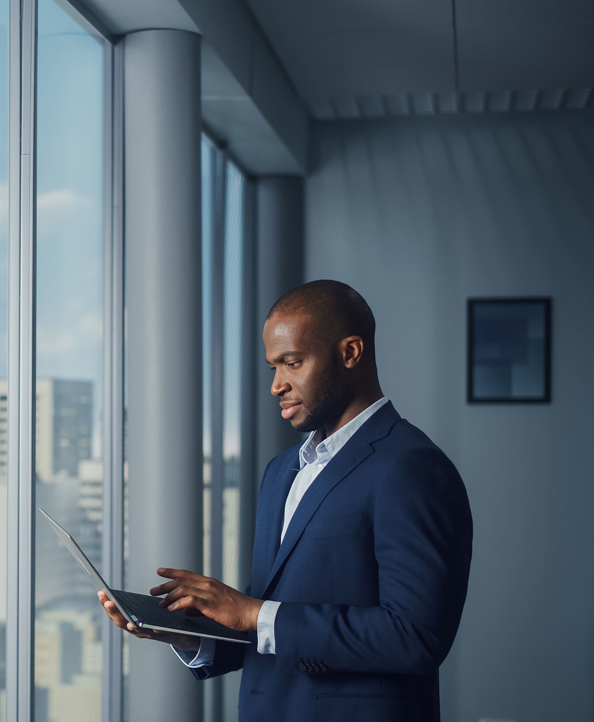 a man with laptop